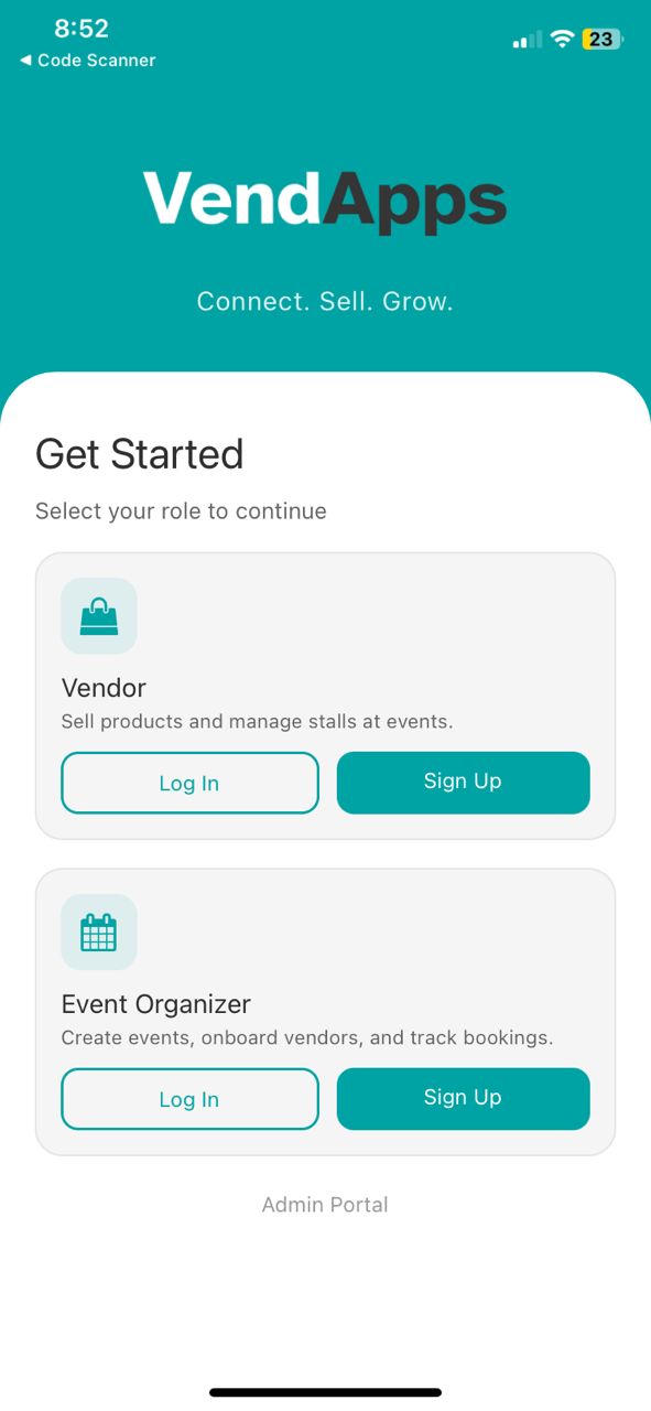 VendApps screen 2